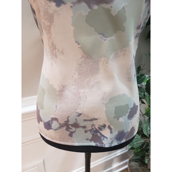 Ann Taylor Women's Multicolor Silk Round Neck Sleeveless Casual Top Blouse SP - Picture 3 of 10